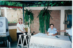 A Presidente que se despede, votando